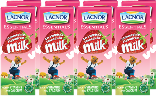 Lacnor Strawberry Milk (900x900), Png Download