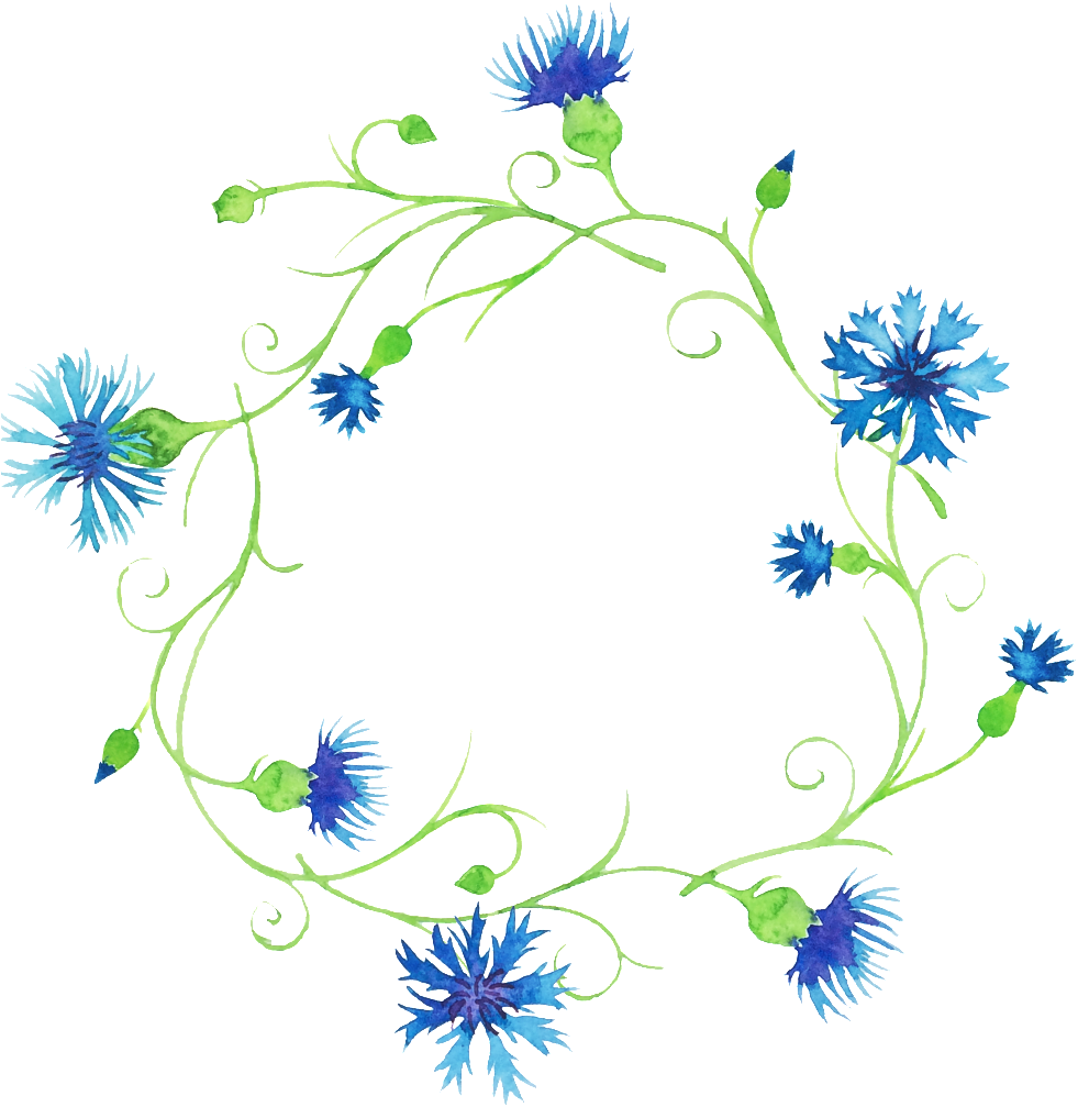 Download Hand Painted Purple Garland Png Fundo Flores Verdes E Azuis Png Full Size Png Image Pngkit