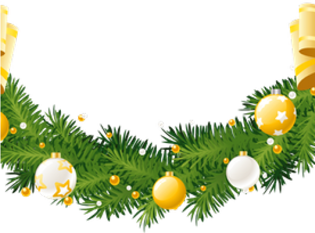 Garland Clipart Plain - Christmas Clipart Images Free (640x480), Png Download