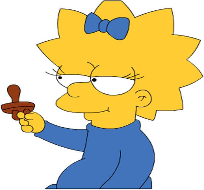 Explosion - Maggie Simpson (673x625), Png Download