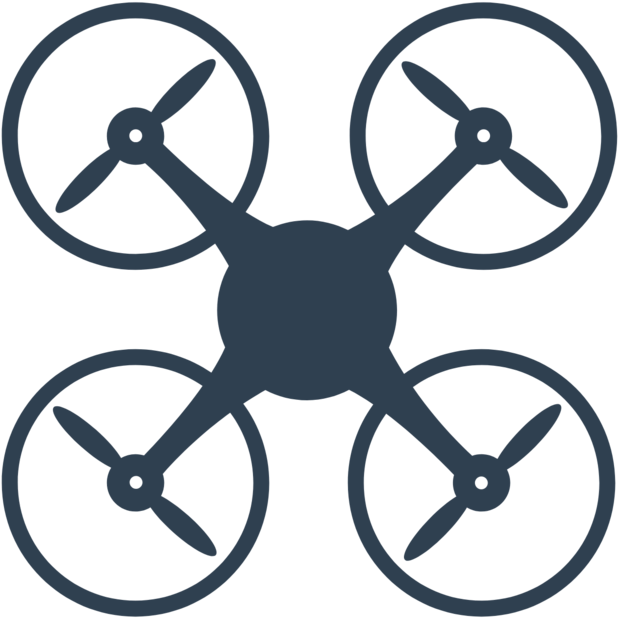 Logo - Drone Black And White Clipart Gif (1000x999), Png Download
