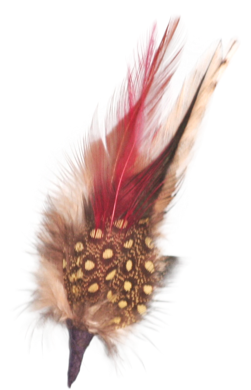 Single German Hat Feather Decor White/brown - German Hat Single Feather Decor White/brown (1000x1500), Png Download