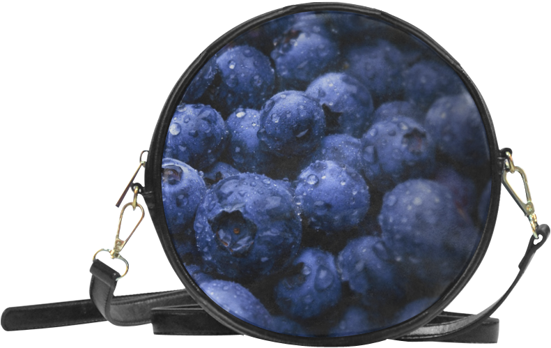 Blueberries Round Sling Bag Blueberries, Personalized - Cute Handbag Women Messenger Shoulder Bag Small Sling (1000x1000), Png Download