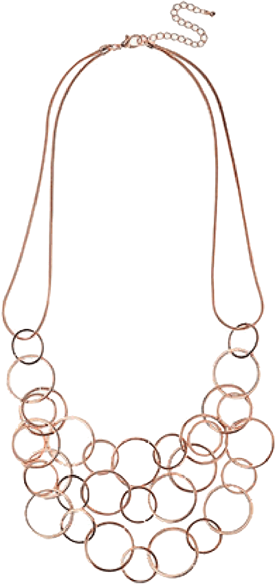 Jeminee Jewellery London Llana Geometric Layered Rose - Happiness Boutique Layered Necklace Circle Pendants (1200x1200), Png Download