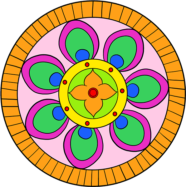 How To Draw Beginner Mandala - Mandala Art Step By Step (680x678), Png Download