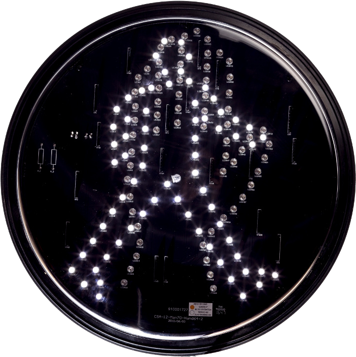 12″ Round Pedestrian Led - Light-emitting Diode (800x800), Png Download
