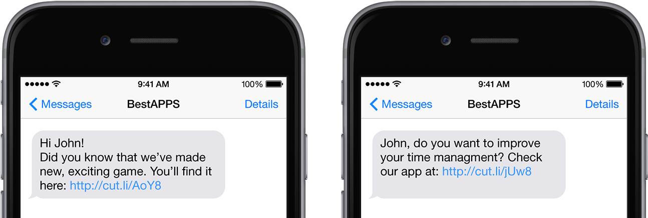 Iphone 6 App - Gym Sms (1360x464), Png Download