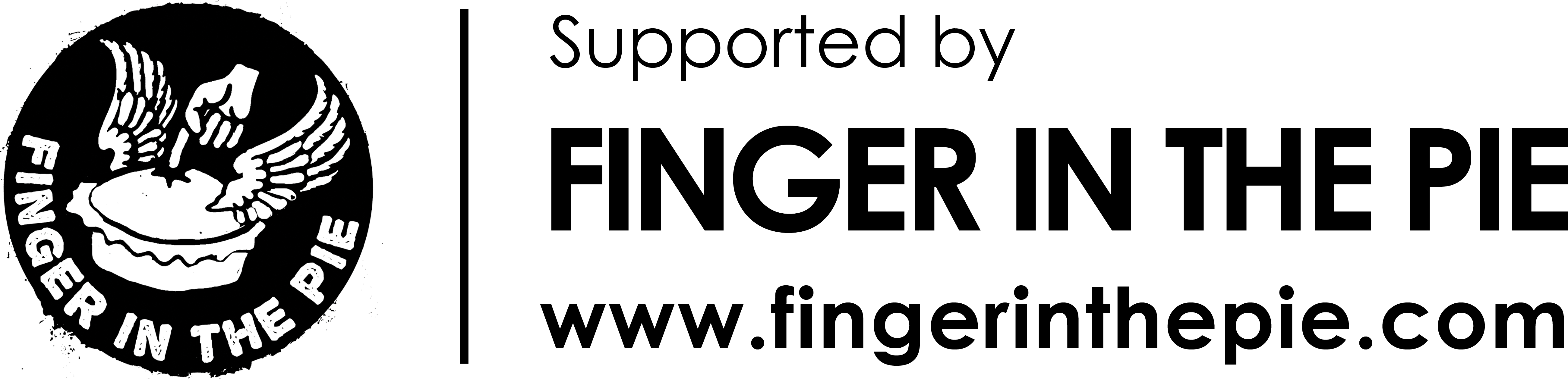 Finger In The Pie Support Black (5758x1772), Png Download