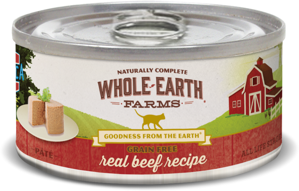 Whole Earth Farms Grain Free Real Beef Canned Cat Food - Whole Earth Farms Grain-free Cat Food, Real Duck - (1000x631), Png Download