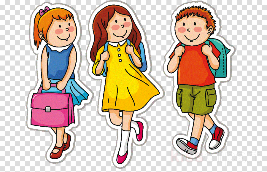 Kids Going To School Png Clipart School Clip Art (900x580), Png Download