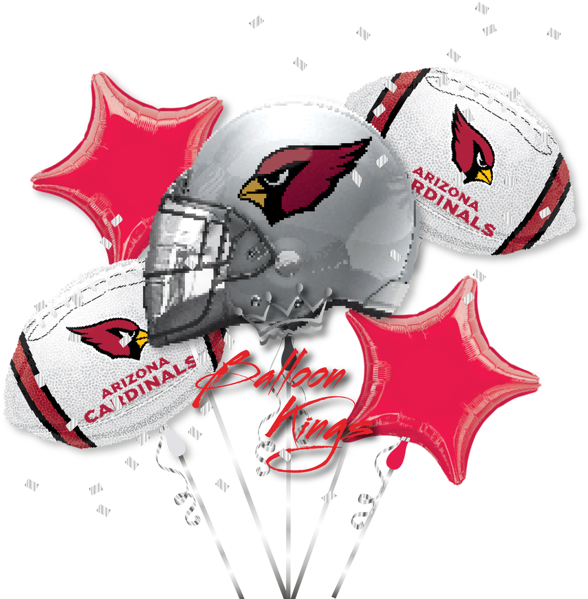 Cardinals Bouquet - 32" Large Balloon Red Star - Mylar Balloons Foil (1280x1280), Png Download