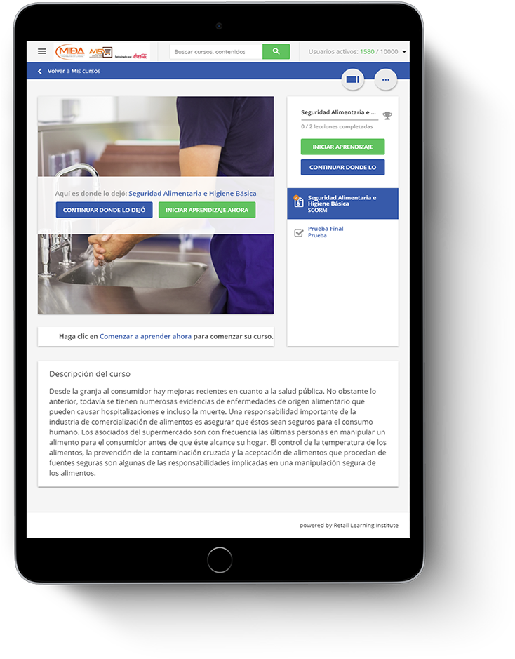 Iga Coca Cola Institute Tablet Showing Food Safety - Food Security (732x960), Png Download