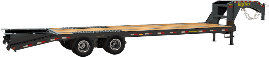 Big Tex 25gn Hd Tandem Dual Axle Gooseneck Trailer - Trailer (1080x300), Png Download