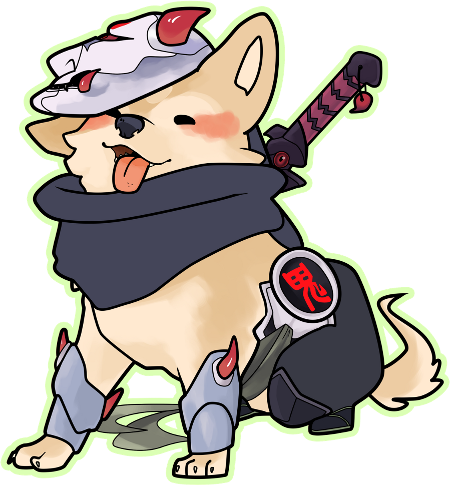 Puppy Kawaii Dog Hanzo Overwatch - Shiba Overwatch (1024x1024), Png Download