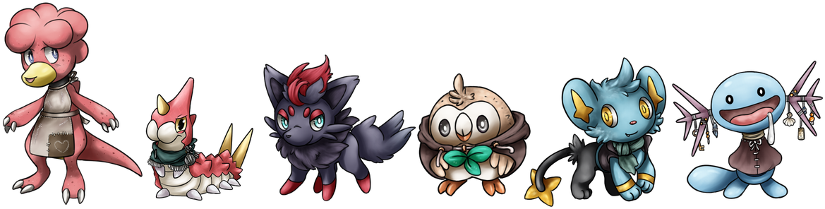 #pokemon #poa #pmd #magby #wurmple #zorua #rowlett - Cartoon (1200x329), Png Download