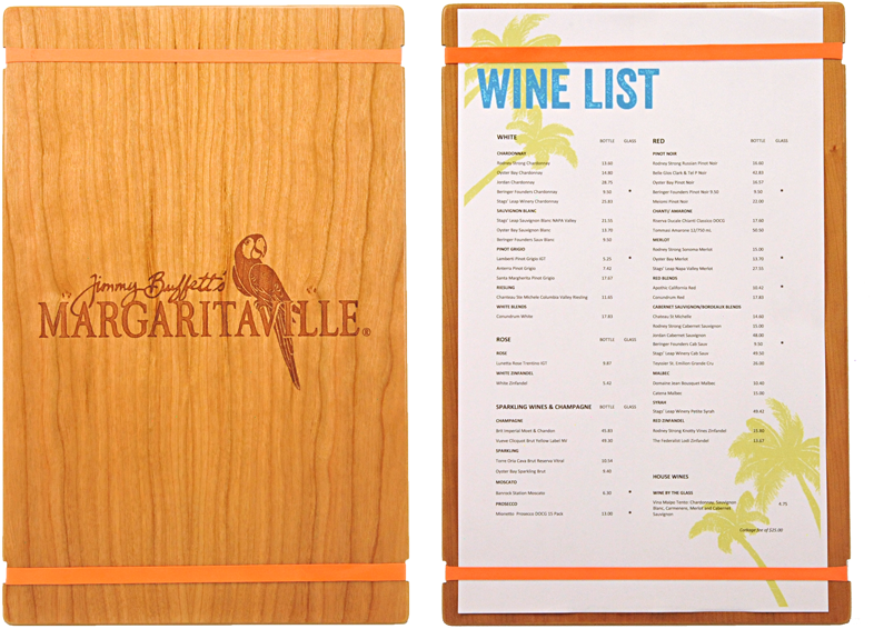 Wine List Covers - Menu Board Rubber Band (836x600), Png Download