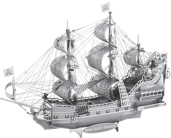 Picture Of Iconx Queen Anne Revenge - Fascinations Iconx Queen Anne's Revenge Ship 3d Metal (620x517), Png Download