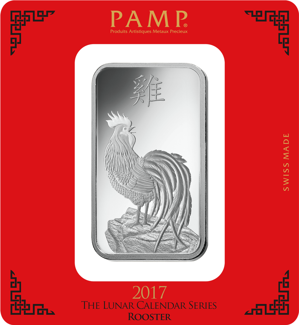 100 Gram Silver Bar - Pamp Lunar 1oz Silver Dog (1088x1088), Png Download