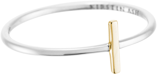Tiny Bar Ring Image - Bangle (939x1024), Png Download