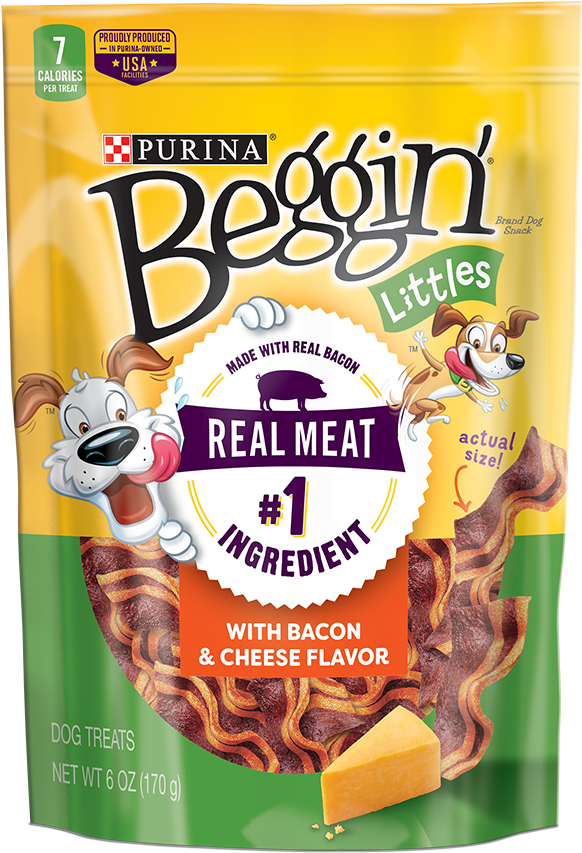 Beggin' Littles Bacon & Cheese Dog Treats - Purina Beggin' Strips Dog Treats Thick Cut Hickory (800x1000), Png Download