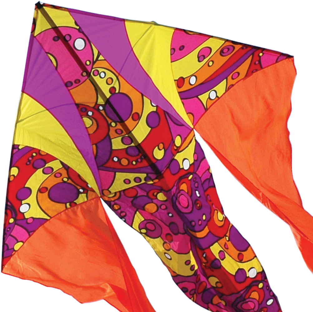 Flo-tail Kite - Warm Orbit 6.5 Foot Flo-tail Delta Kite 33217 (1024x1024), Png Download