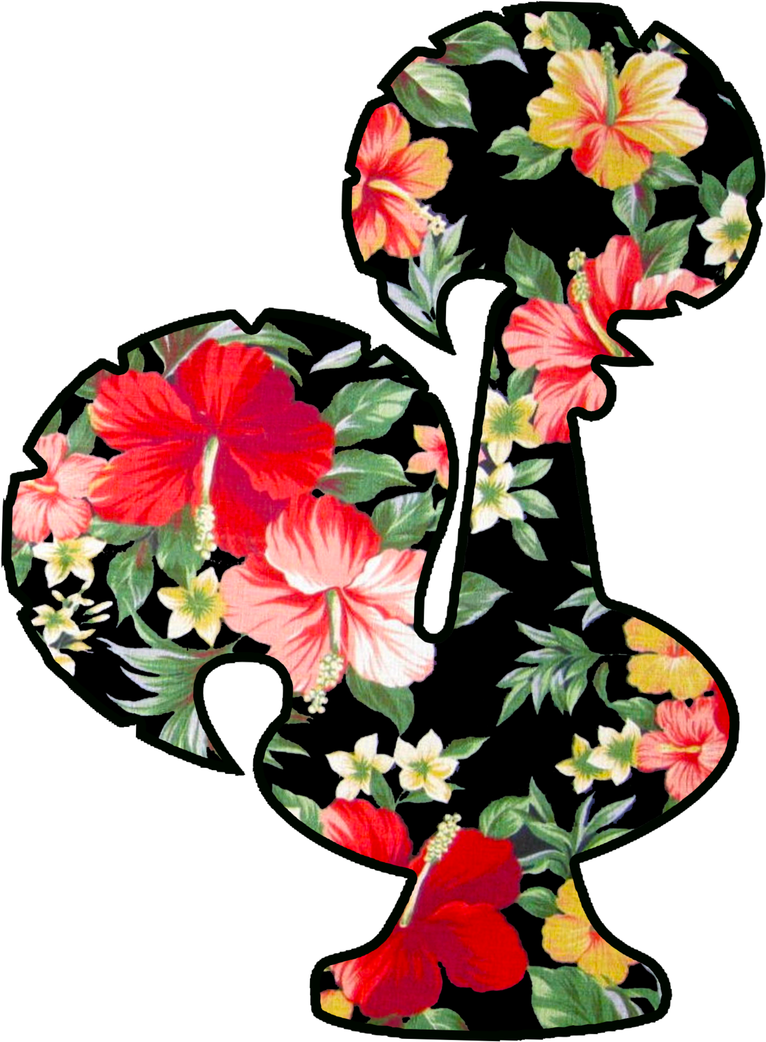 Tropical Rooster T-shirt - Cotton Fabric Fashion 3d Printed Short Sleeve Red Color (1800x2400), Png Download