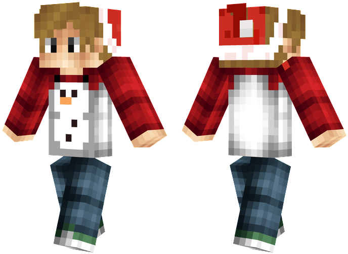 Xmas Boy - Minecraft (716x514), Png Download