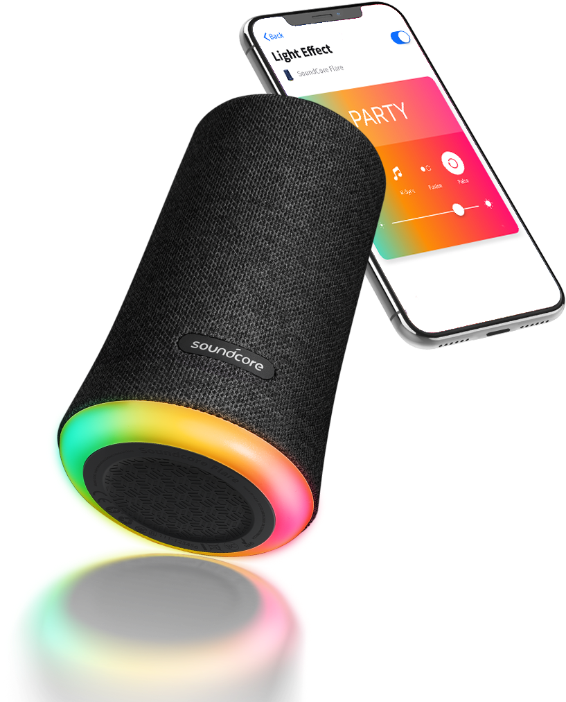 Illuminate Your Sound - Anker Soundcore Flare Portable Bluetooth 360 Speaker (948x1025), Png Download