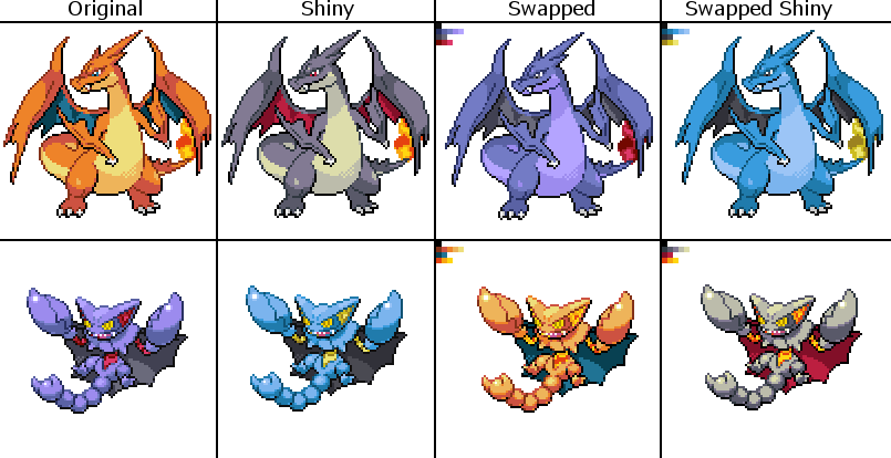 View Megayzard Gliscor , - Pokemon Reborn Shinies (805x414), Png Download