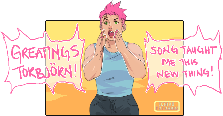 And Zarya Wants To Spread Her Knowledge Of Dabbing - Cartoon (894x467), Png Download