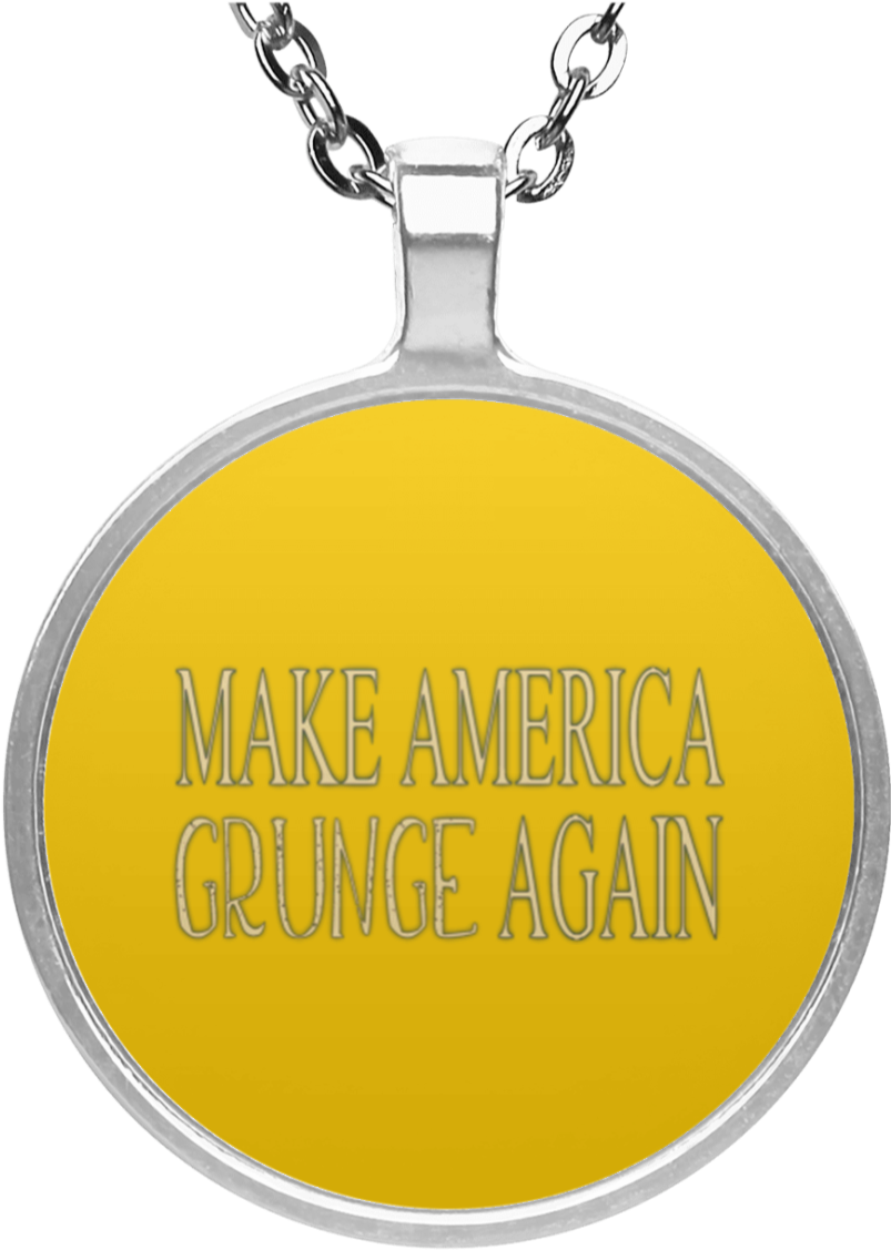 Make America Grunge Again Un4686 Circle Necklace - Pug Christmas Wreath Round Pendant Necklace (1155x1155), Png Download