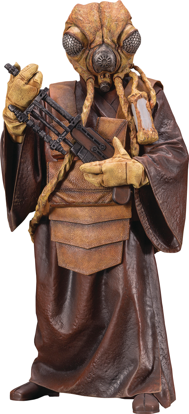Star - Star Wars Bounty Hunter Zuckuss Artfx+ Statue (630x1376), Png Download