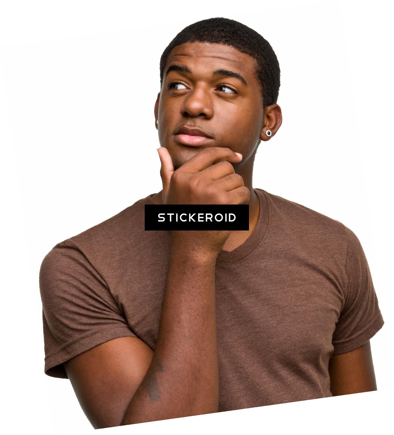 Thinking Man - Person In Deep Thinking (1361x1504), Png Download