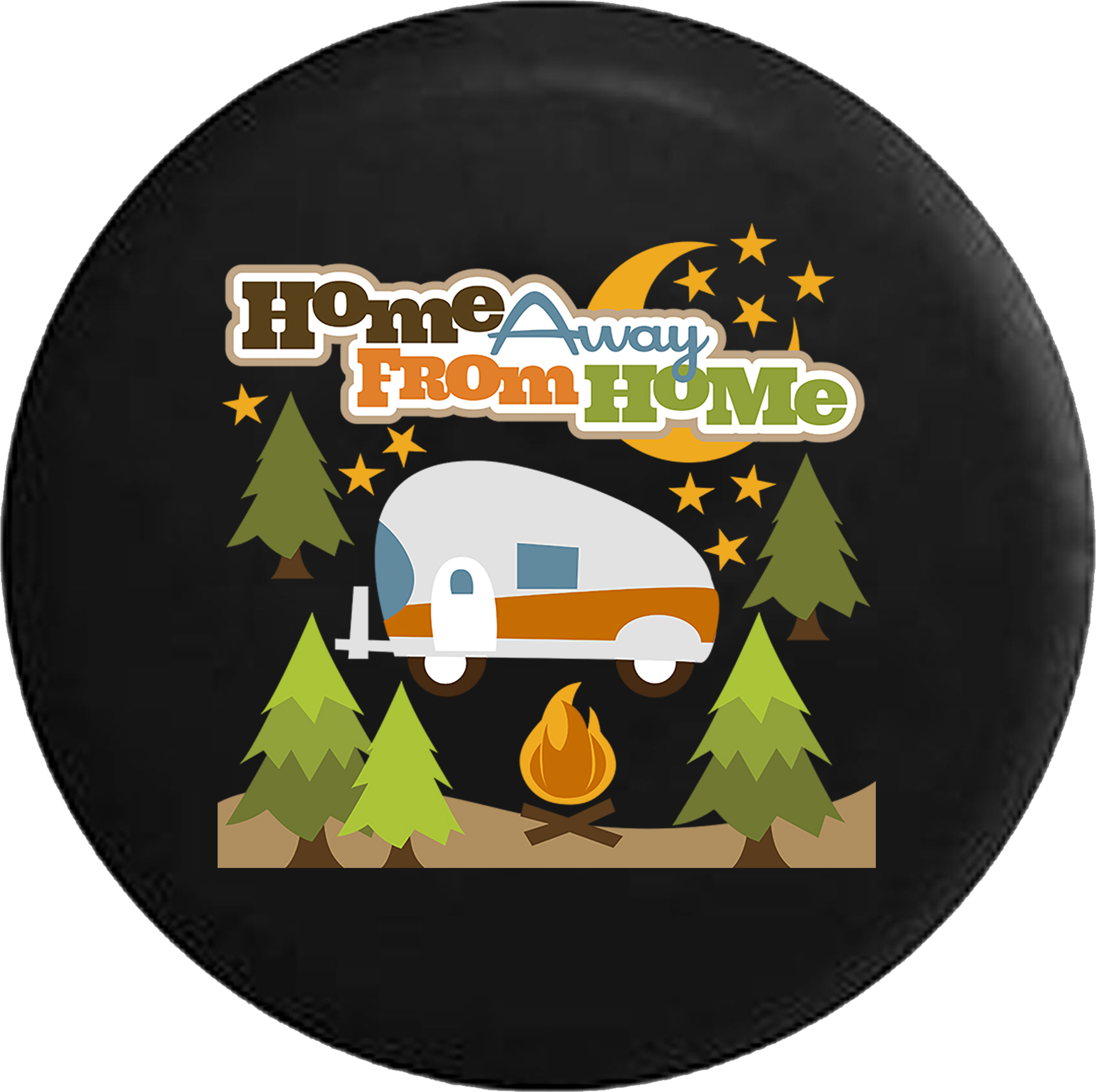 Home Away From Home Rv Trailer Campfire Camping - Recreational Vehicle (1728x1721), Png Download