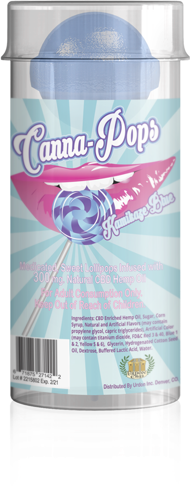 Canna-pops Kamikaze Blue - Water Bottle (800x1200), Png Download