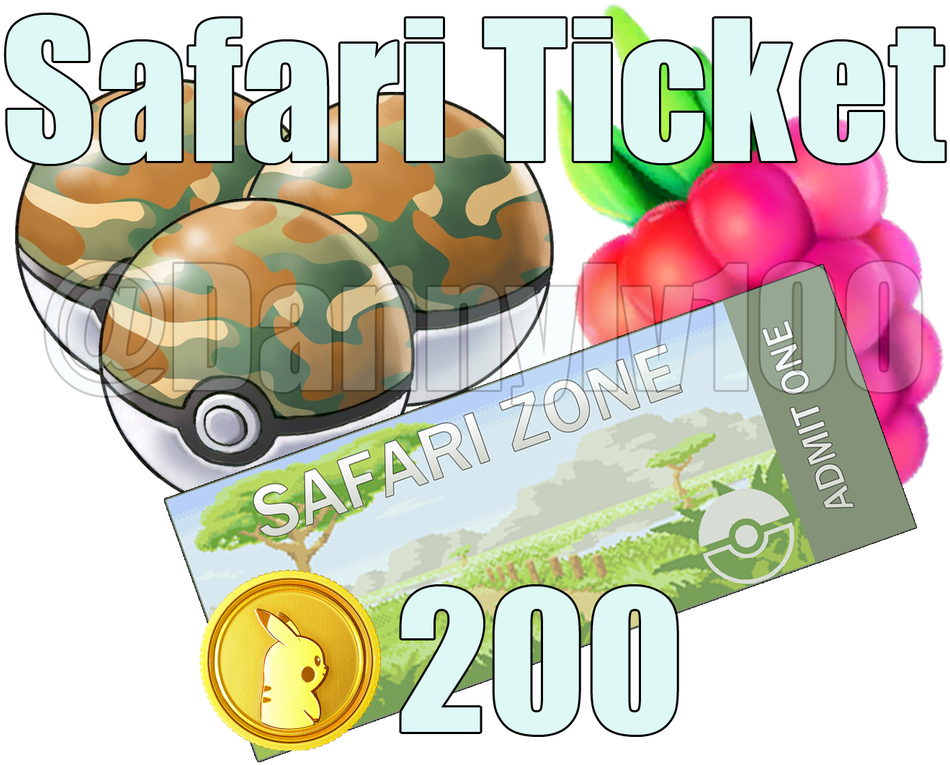 How Can A Player Obtain A Ticket - Pokemon Safari Zone Ticket (1100x784), Png Download