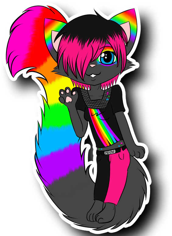 Koneko Sticker Revamp - Cartoon (600x800), Png Download