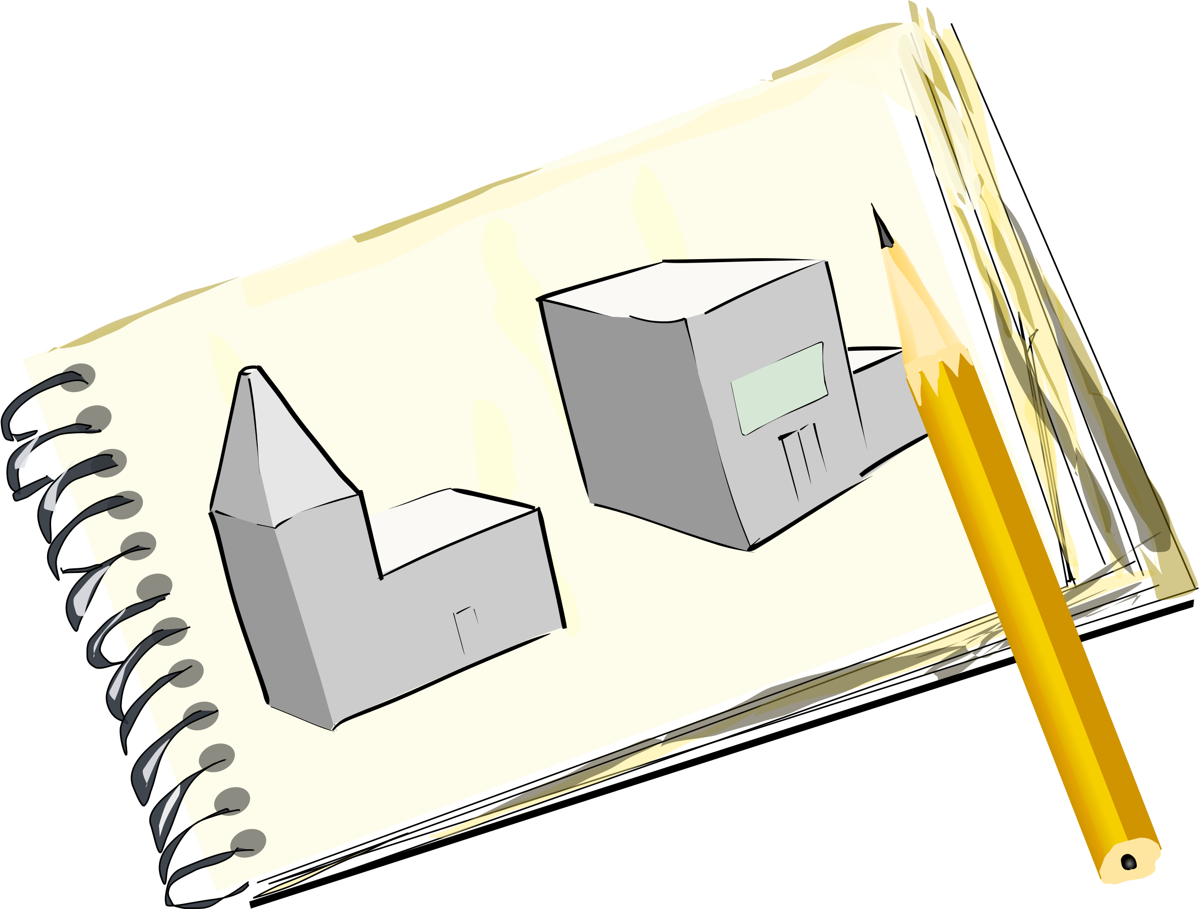 Big Image - Sketch Pad Clipart Free (2400x1807), Png Download