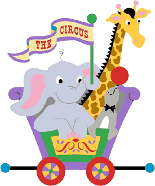 Circus Illustration, Circus Elephants, Circus Train, (600x600), Png Download