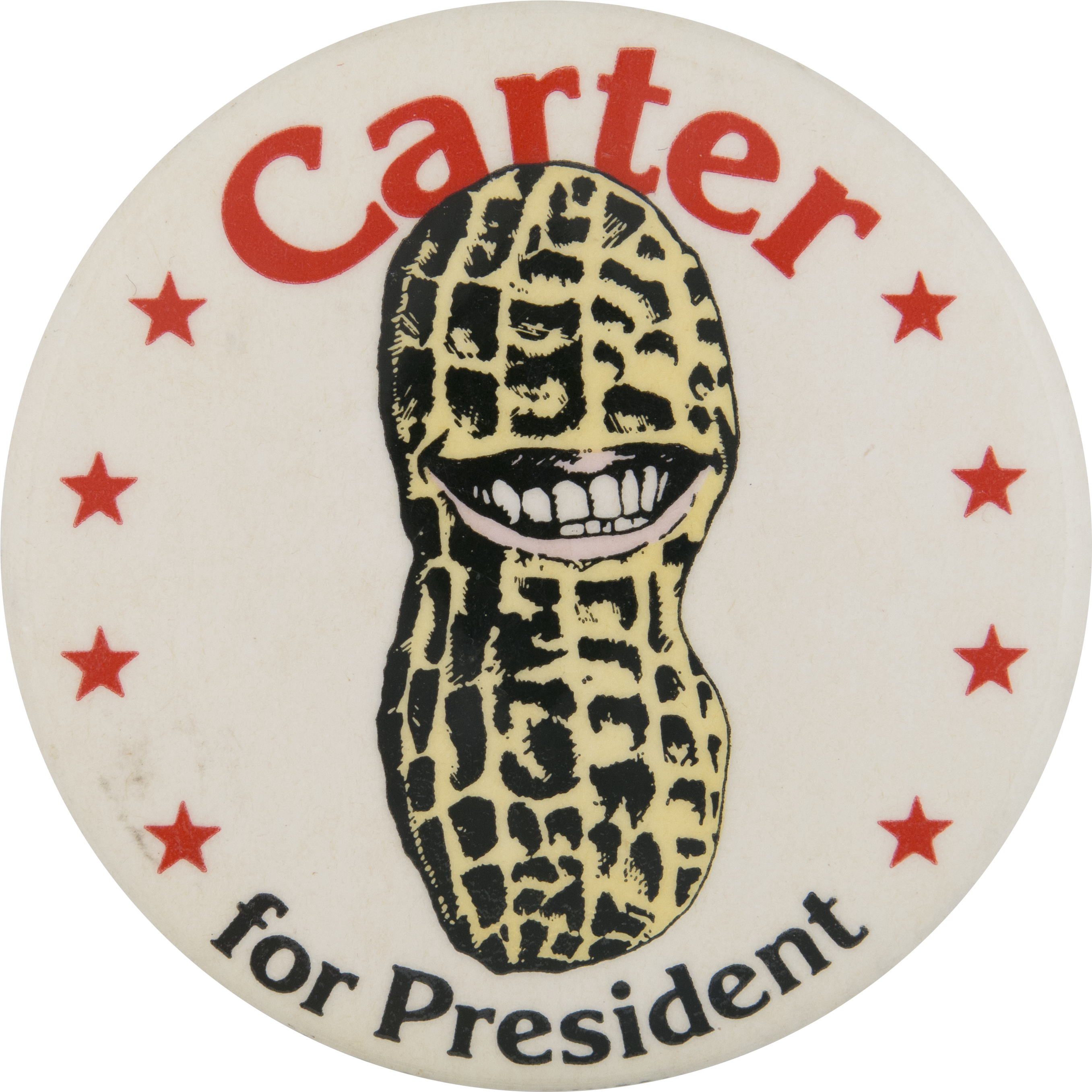 Carter Smiling Peanut Political Button Museum - Jimmy Carter Peanut Campaign (2908x2877), Png Download