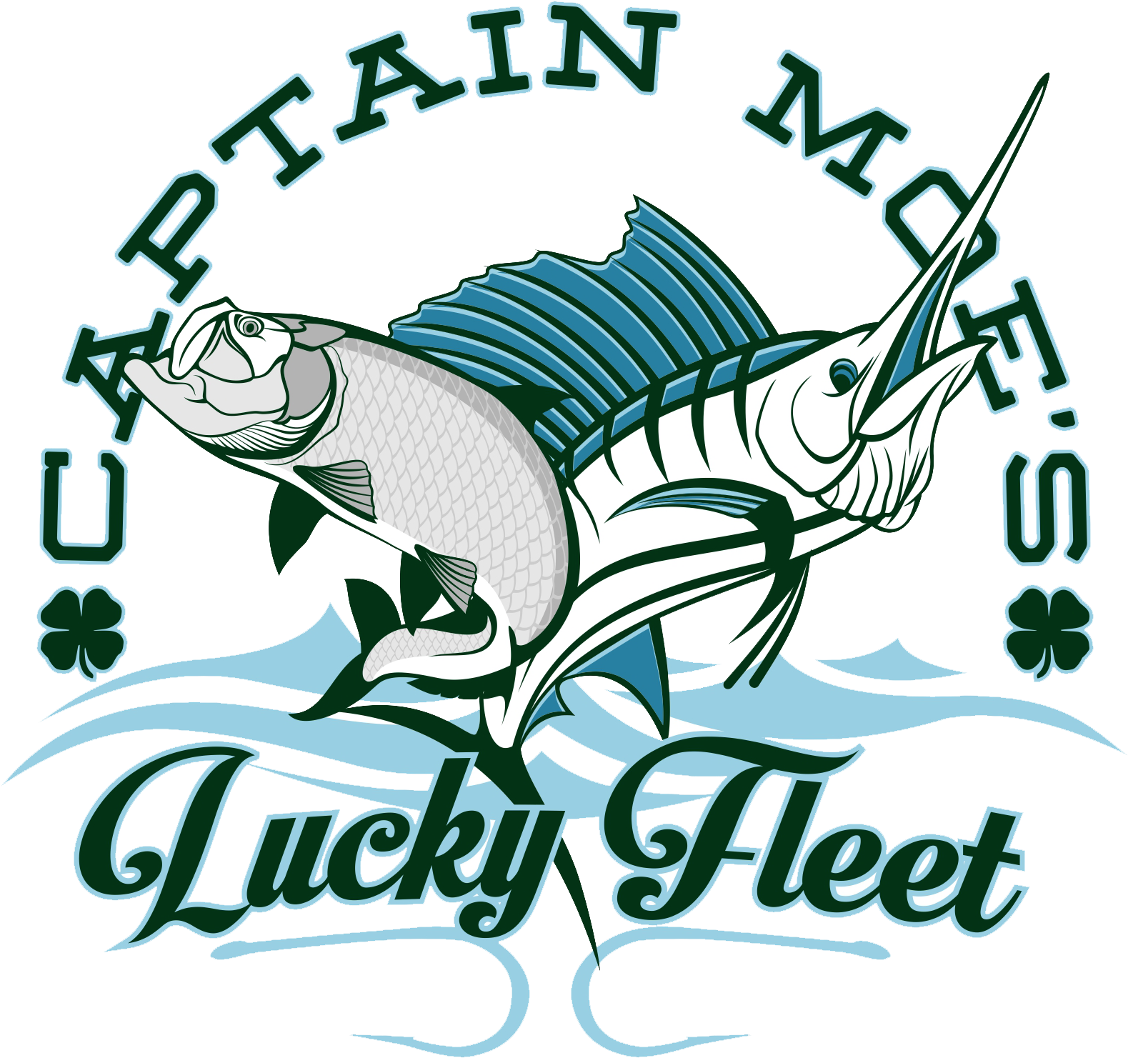 Captain Moe's Lucky Fleet Logo - Ship Captain Embroidery Design (1661x1606), Png Download