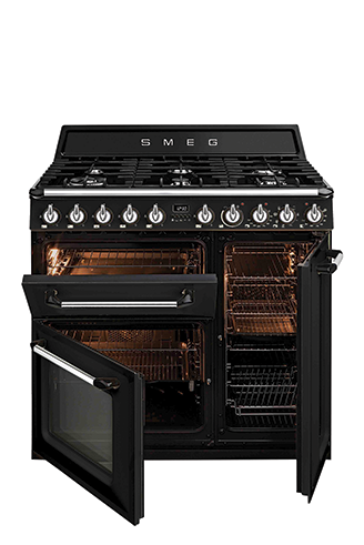 General Electric Appliances Funny Images Gallery - Smeg Tra93bl 90cm Black Victoria Freestanding Dual (790x490), Png Download