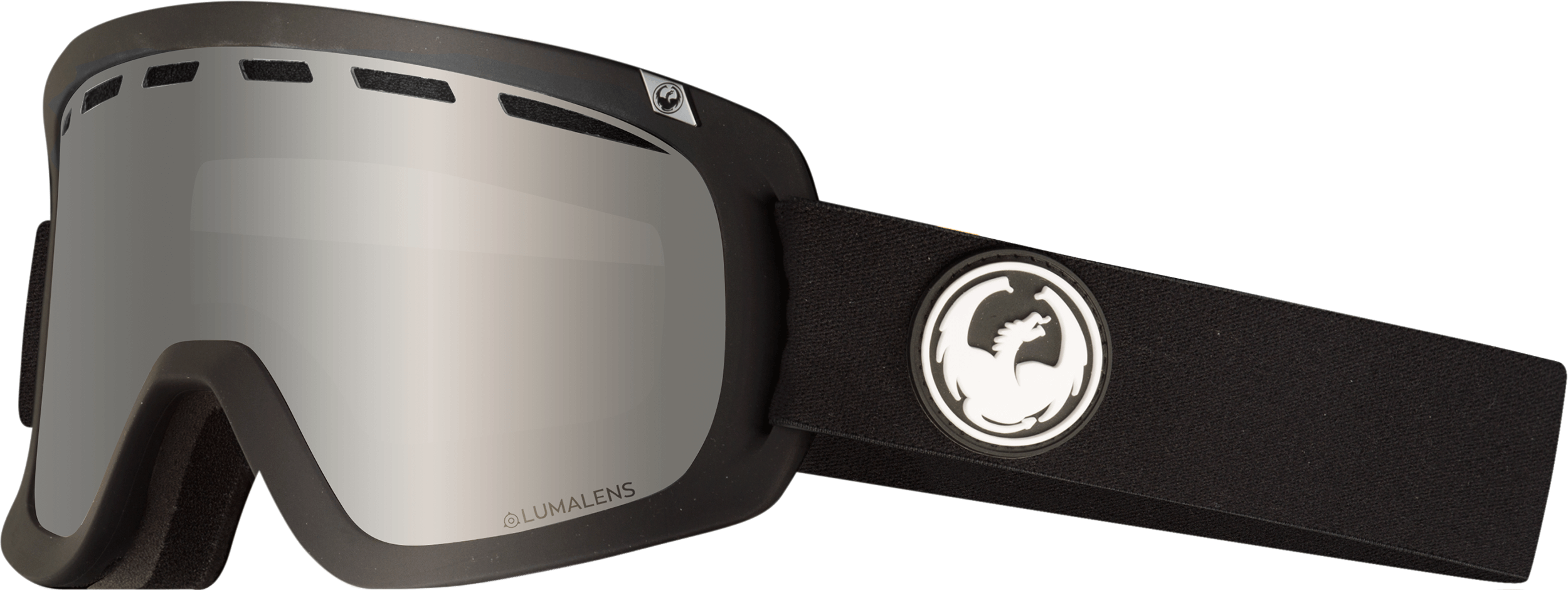 Available Colors - - Dragon D1 Otg Goggles Black/lumalens Silver N/a S2669280 (2500x940), Png Download