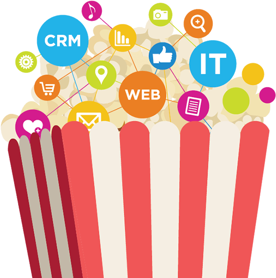 Web Popcorn - Popcorn Technology (703x682), Png Download