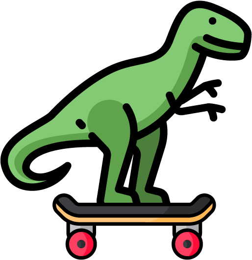 Dino - Skateboard Wheel (551x579), Png Download