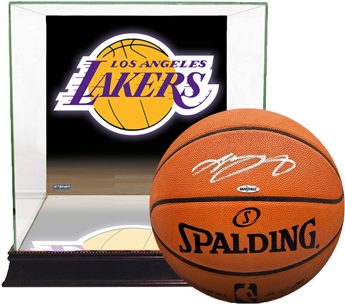 Los Angeles Lakers Lebron James Signed Basketball With - Lebron James Signed Basketball - Authentic Spalding (500x667), Png Download