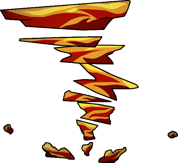 Fire Tornado - Scribblenauts Tornado (595x544), Png Download