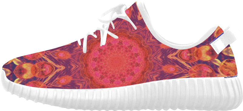 Sunburst, Abstract Peach Cream Orange Star Quilt Grus - Sneakers (834x390), Png Download
