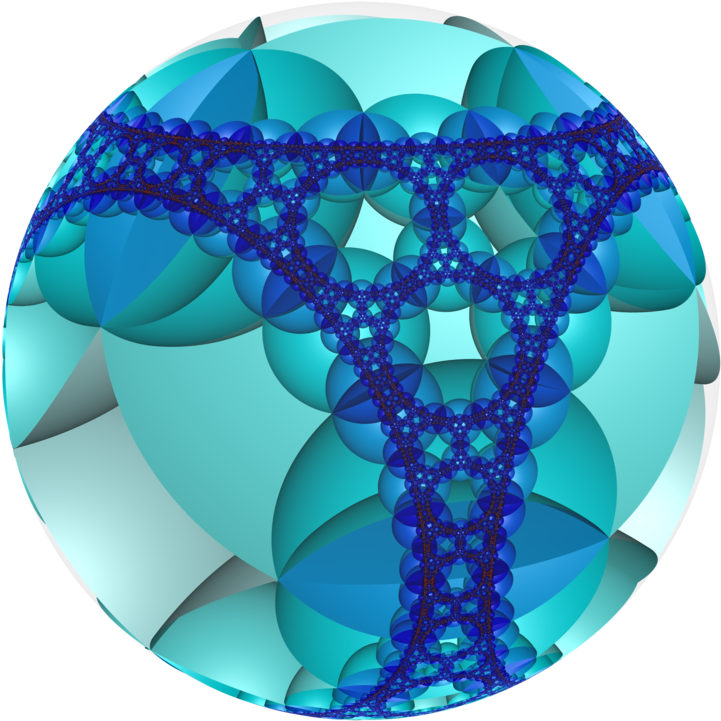 Hyperbolic Honeycomb 3 4 7 Poincare Cc (768x768), Png Download