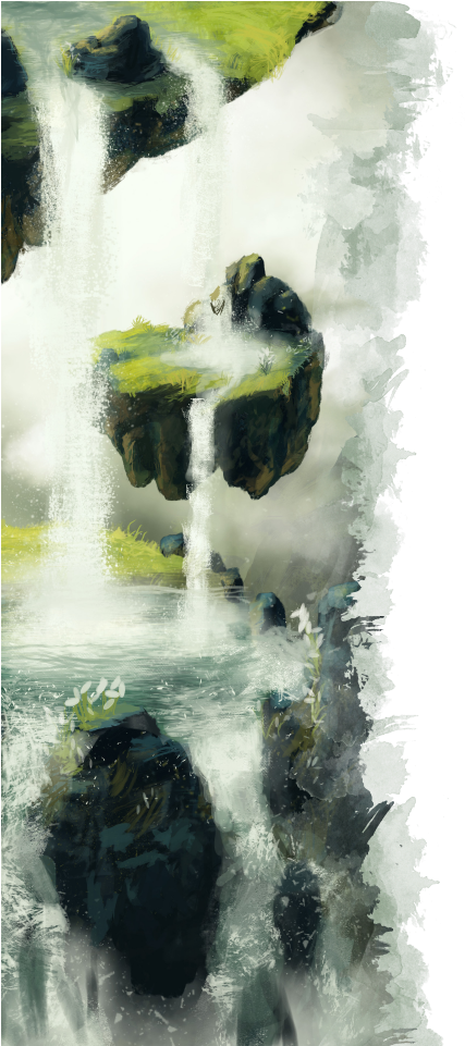 Floating Island Painting (640x960), Png Download